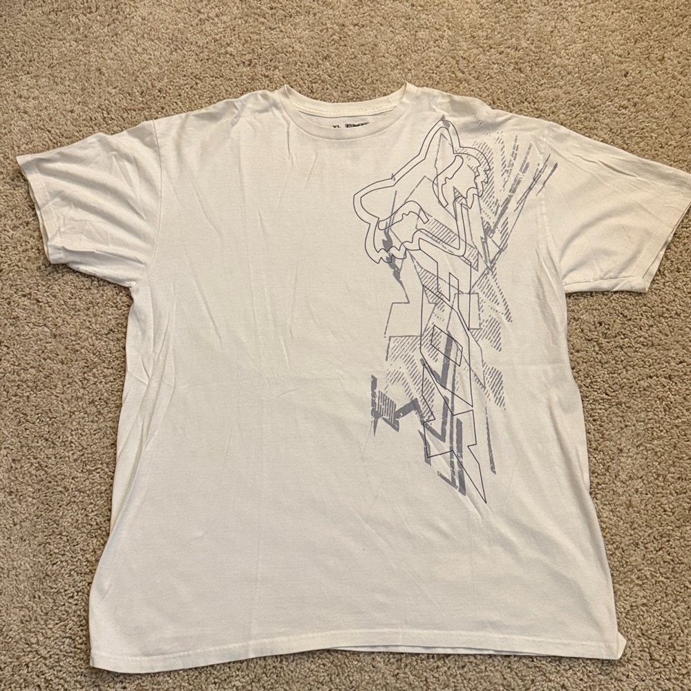 Fox White Cotton Tee